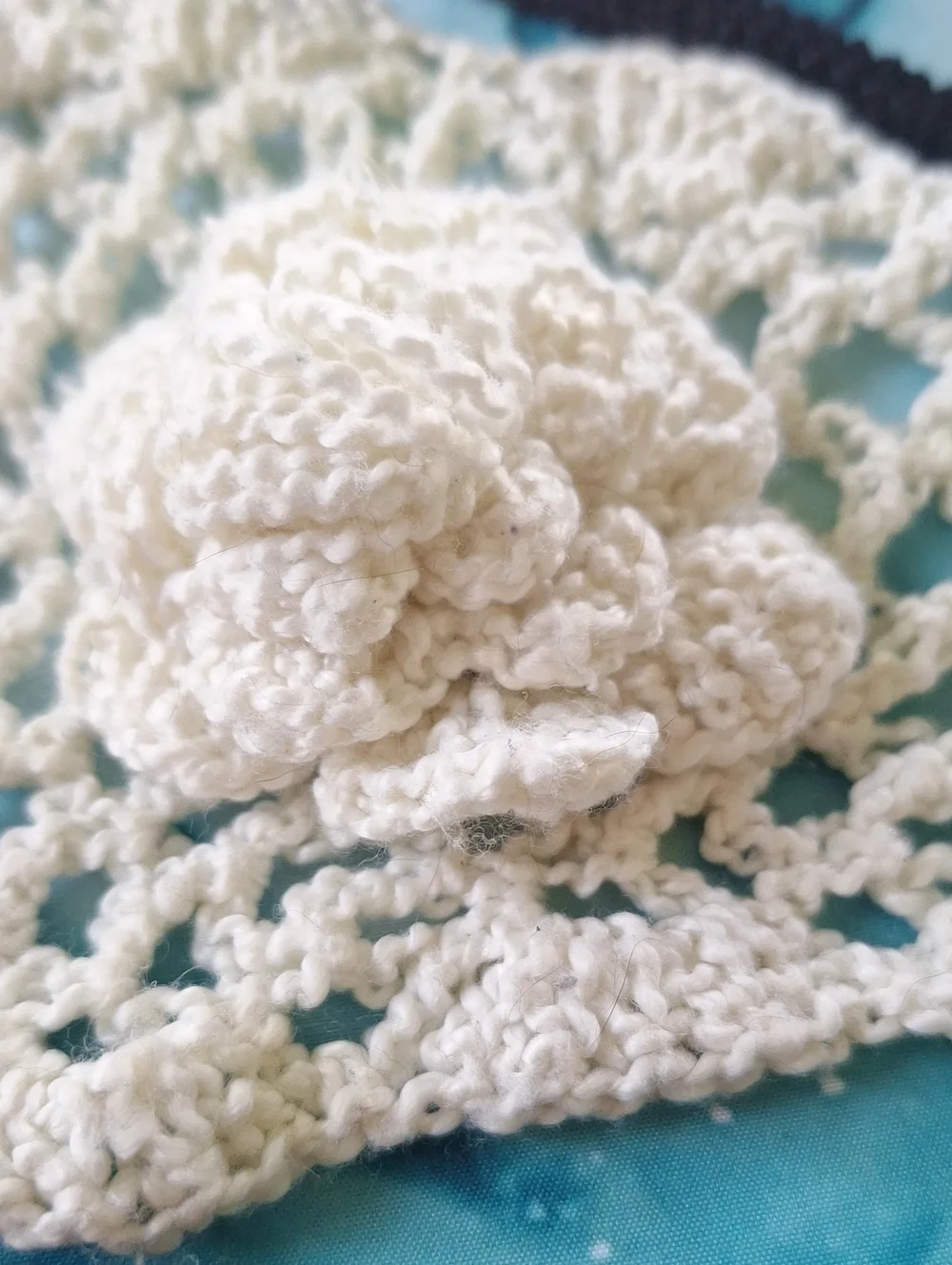 Set Of 2 Crochet Frog Bandana Scarf & Ivory Crochet Headband
